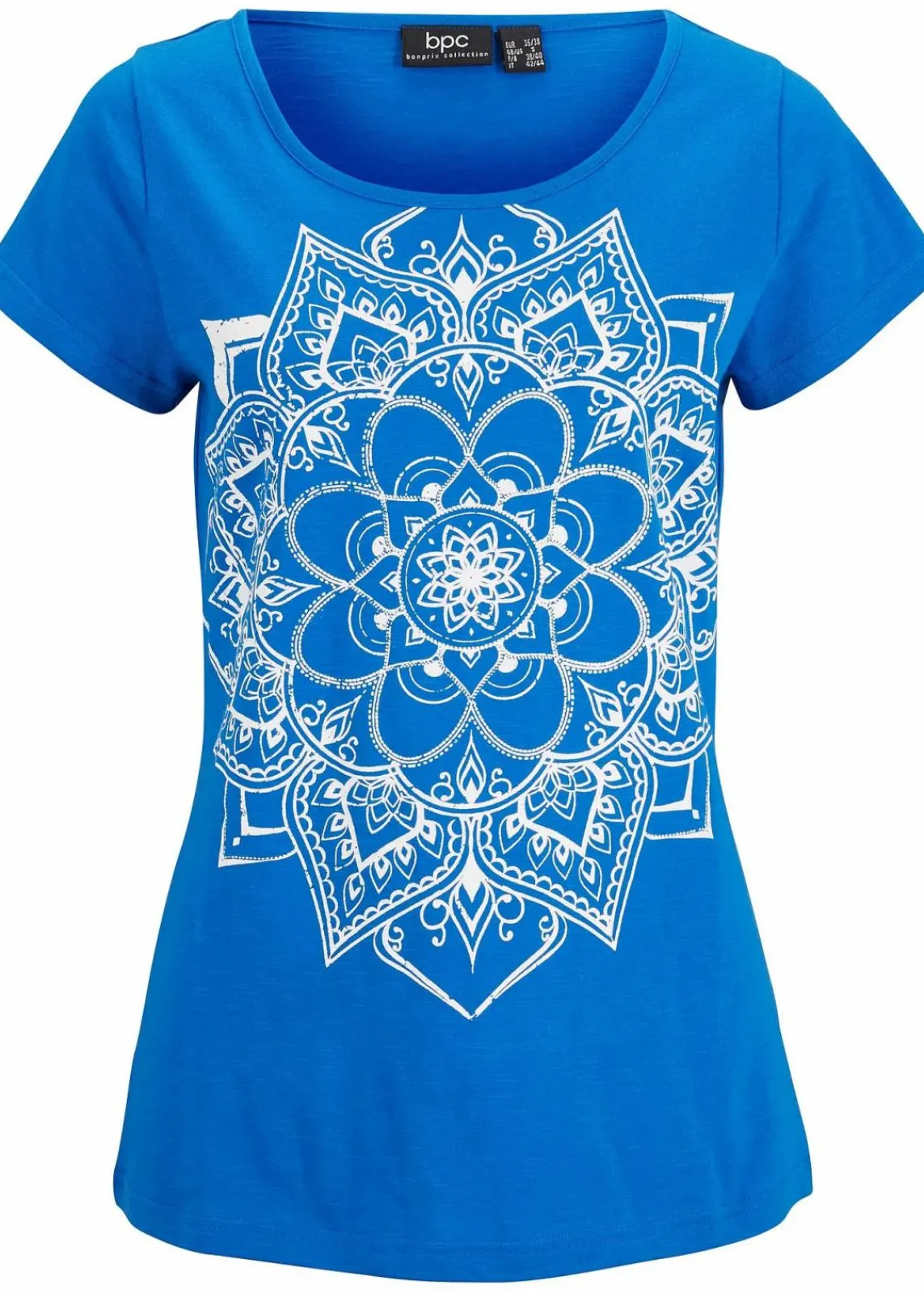 bonprix Shirts & Tops|Nachhaltigere Materialien^T-Shirt aus reiner Bio-Baumwolle azurblau graphisch bedruckt