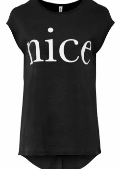 bonprix Shirts & Tops^T-Shirt aus reiner Bio-Baumwolle schwarz/weiß