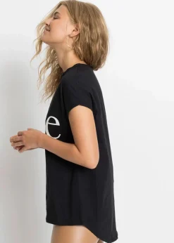 bonprix Shirts & Tops^T-Shirt aus reiner Bio-Baumwolle schwarz/weiß