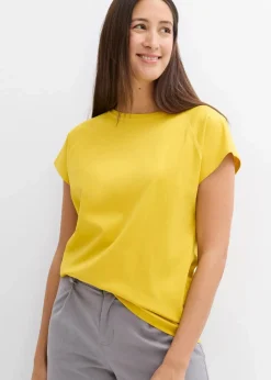 bonprix Nachhaltigere Materialien|Shirts & Tops^T-Shirt aus reiner Bio-Baumwolle lemoncurry