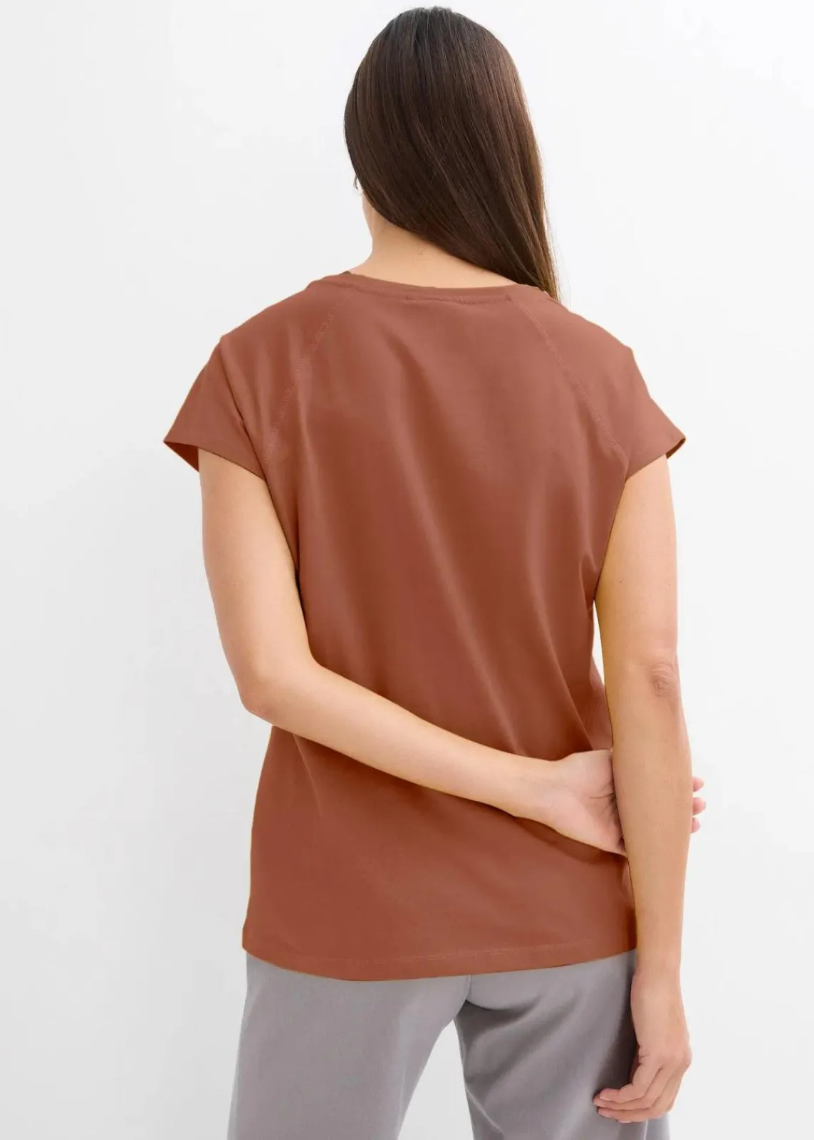 bonprix Nachhaltigere Materialien|Shirts & Tops^T-Shirt aus reiner Bio-Baumwolle ziegelbraun