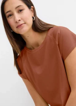 bonprix Nachhaltigere Materialien|Shirts & Tops^T-Shirt aus reiner Bio-Baumwolle ziegelbraun