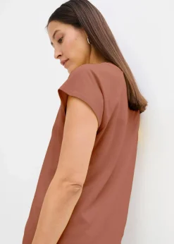 bonprix Nachhaltigere Materialien|Shirts & Tops^T-Shirt aus reiner Bio-Baumwolle ziegelbraun