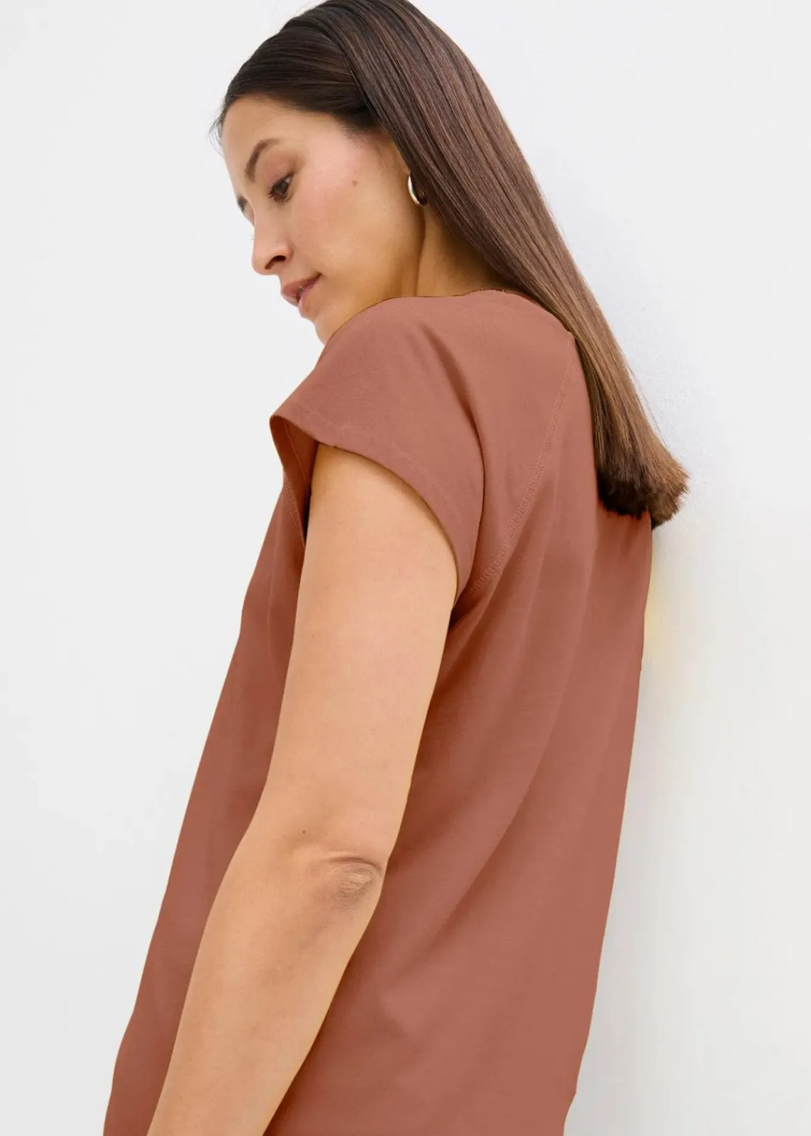 bonprix Nachhaltigere Materialien|Shirts & Tops^T-Shirt aus reiner Bio-Baumwolle ziegelbraun