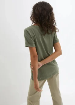 bonprix Bekleidung·Röcke|Basics^T-Shirt aus reiner Bio-Baumwolle oliv