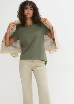bonprix Bekleidung·Röcke|Basics^T-Shirt aus reiner Bio-Baumwolle oliv