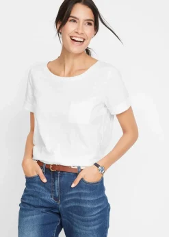 bonprix Shirts & Tops|Nachhaltigere Materialien^T-Shirt aus reiner Bio-Baumwolle weiß