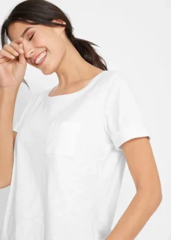 bonprix Shirts & Tops|Nachhaltigere Materialien^T-Shirt aus reiner Bio-Baumwolle weiß