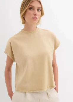 bonprix Nachhaltigere Materialien|Shirts & Tops^T-Shirt aus reiner Bio-Baumwolle new beige