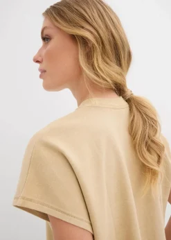 bonprix Nachhaltigere Materialien|Shirts & Tops^T-Shirt aus reiner Bio-Baumwolle new beige