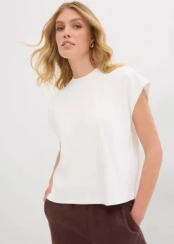 bonprix Shirts & Tops|Nachhaltigere Materialien^T-Shirt aus reiner Bio-Baumwolle wollweiß