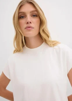 bonprix Shirts & Tops|Nachhaltigere Materialien^T-Shirt aus reiner Bio-Baumwolle wollweiß