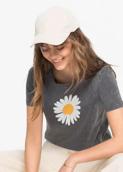 bonprix Shirts & Tops|Nachhaltigere Materialien^T-Shirt aus reiner Bio-Baumwolle grau bedruckt