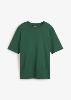 bonprix Shirts & Tops|Basics^T-Shirt aus reiner schwerer Bio-Baumwolle dunkelgrün