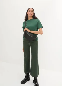 bonprix Shirts & Tops|Basics^T-Shirt aus reiner schwerer Bio-Baumwolle dunkelgrün