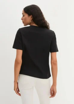 bonprix Shirts & Tops|Basics^T-Shirt aus reiner schwerer Bio-Baumwolle schwarz