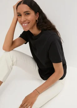 bonprix Shirts & Tops|Basics^T-Shirt aus reiner schwerer Bio-Baumwolle schwarz