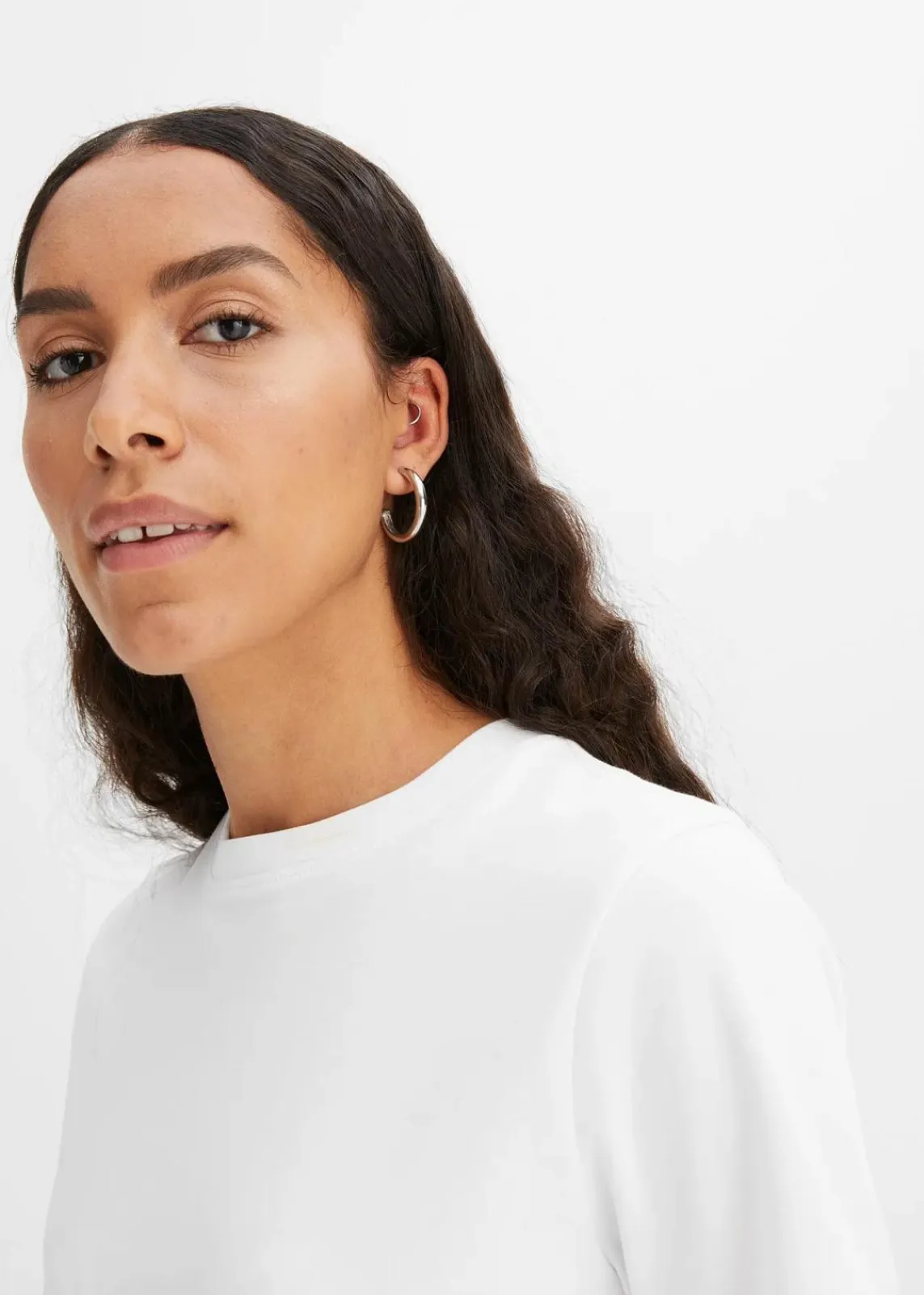bonprix Shirts & Tops|Basics^T-Shirt aus reiner schwerer Bio-Baumwolle weiß