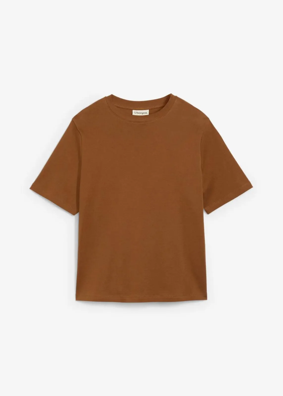 bonprix Bekleidung·Röcke|Nachhaltigere Materialien^T-Shirt aus reiner schwerer Bio-Baumwolle gewürzbraun