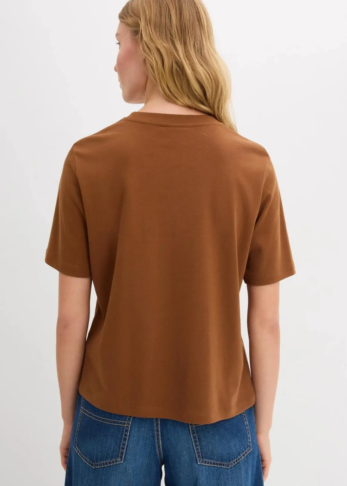 bonprix Bekleidung·Röcke|Nachhaltigere Materialien^T-Shirt aus reiner schwerer Bio-Baumwolle gewürzbraun