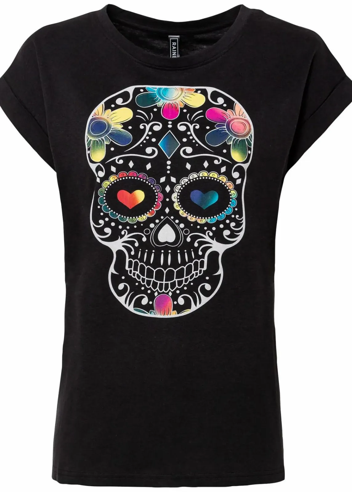 bonprix Shirts & Tops^T-Shirt aus softem Viskose-Mix schwarz bedruckt