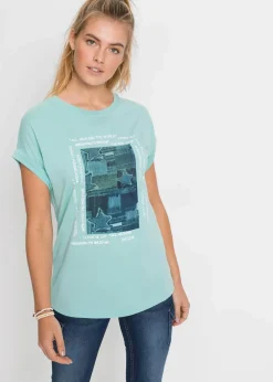 bonprix Shirts & Tops^T-Shirt aus softem Viskose-Mix aquapastell
