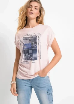 bonprix Shirts & Tops^T-Shirt aus softem Viskose-Mix zartrosa