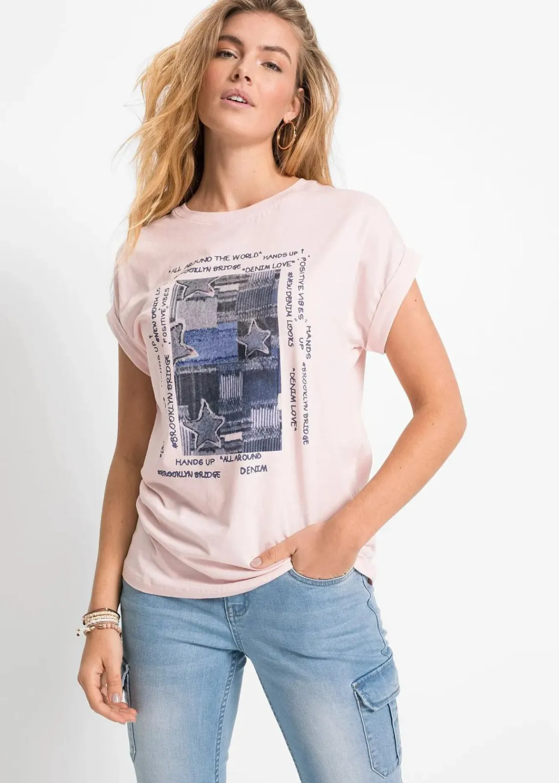 bonprix Shirts & Tops^T-Shirt aus softem Viskose-Mix zartrosa