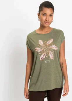 bonprix Shirts & Tops^T-Shirt aus softem Viskose-Mix oliv