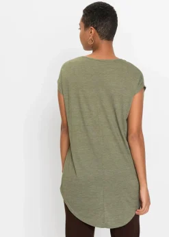bonprix Shirts & Tops^T-Shirt aus softem Viskose-Mix oliv