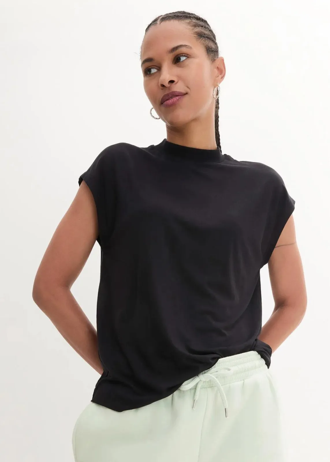 bonprix Shirts & Tops|Basics^T-Shirt aus softer Viskose schwarz