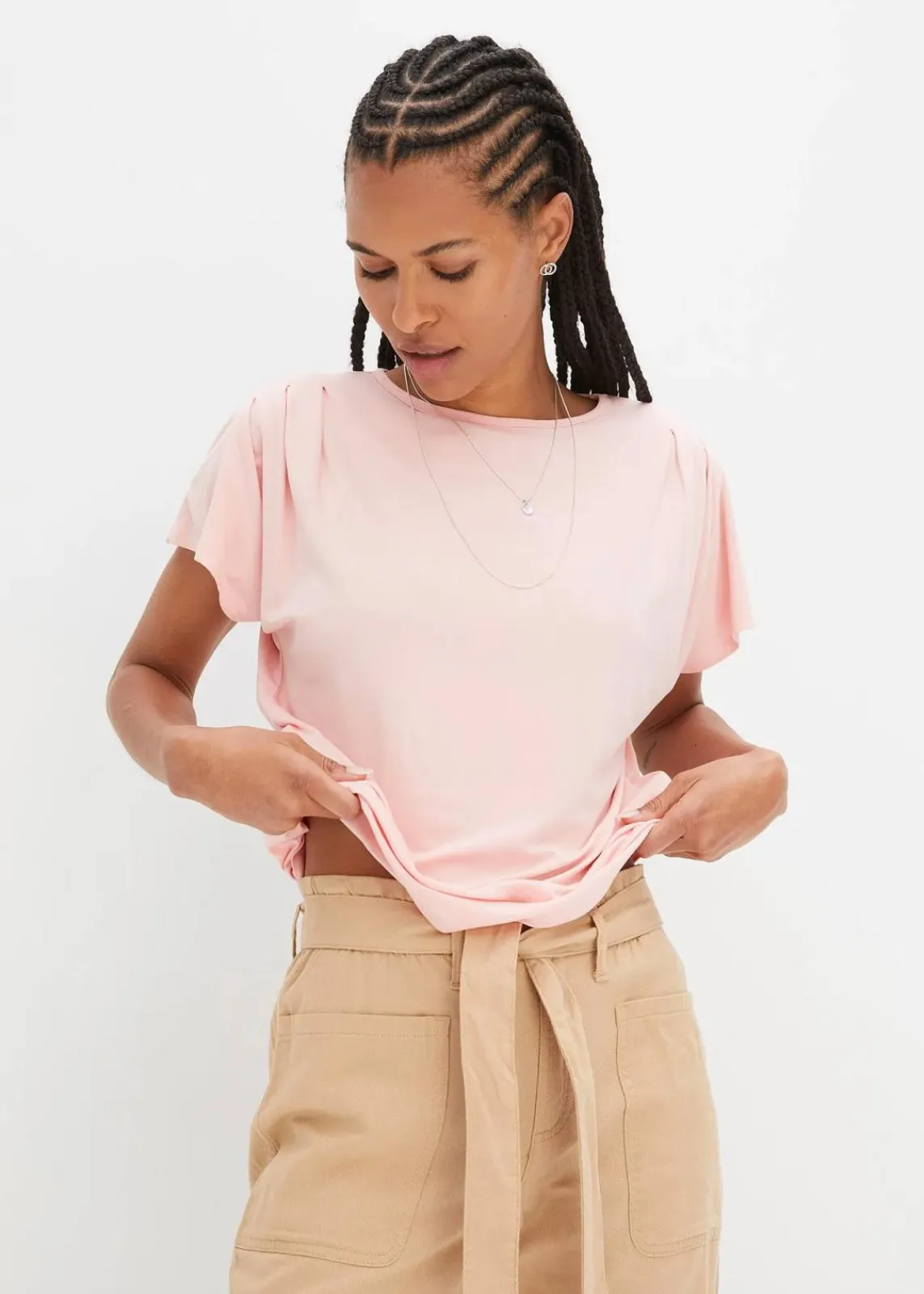 bonprix Nachhaltigere Materialien|Shirts & Tops^T-Shirt aus softer Viskose bonbonrosa