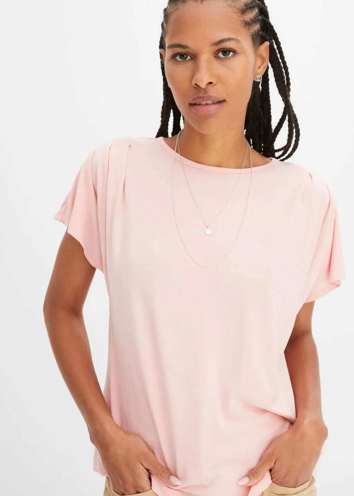 bonprix Nachhaltigere Materialien|Shirts & Tops^T-Shirt aus softer Viskose bonbonrosa
