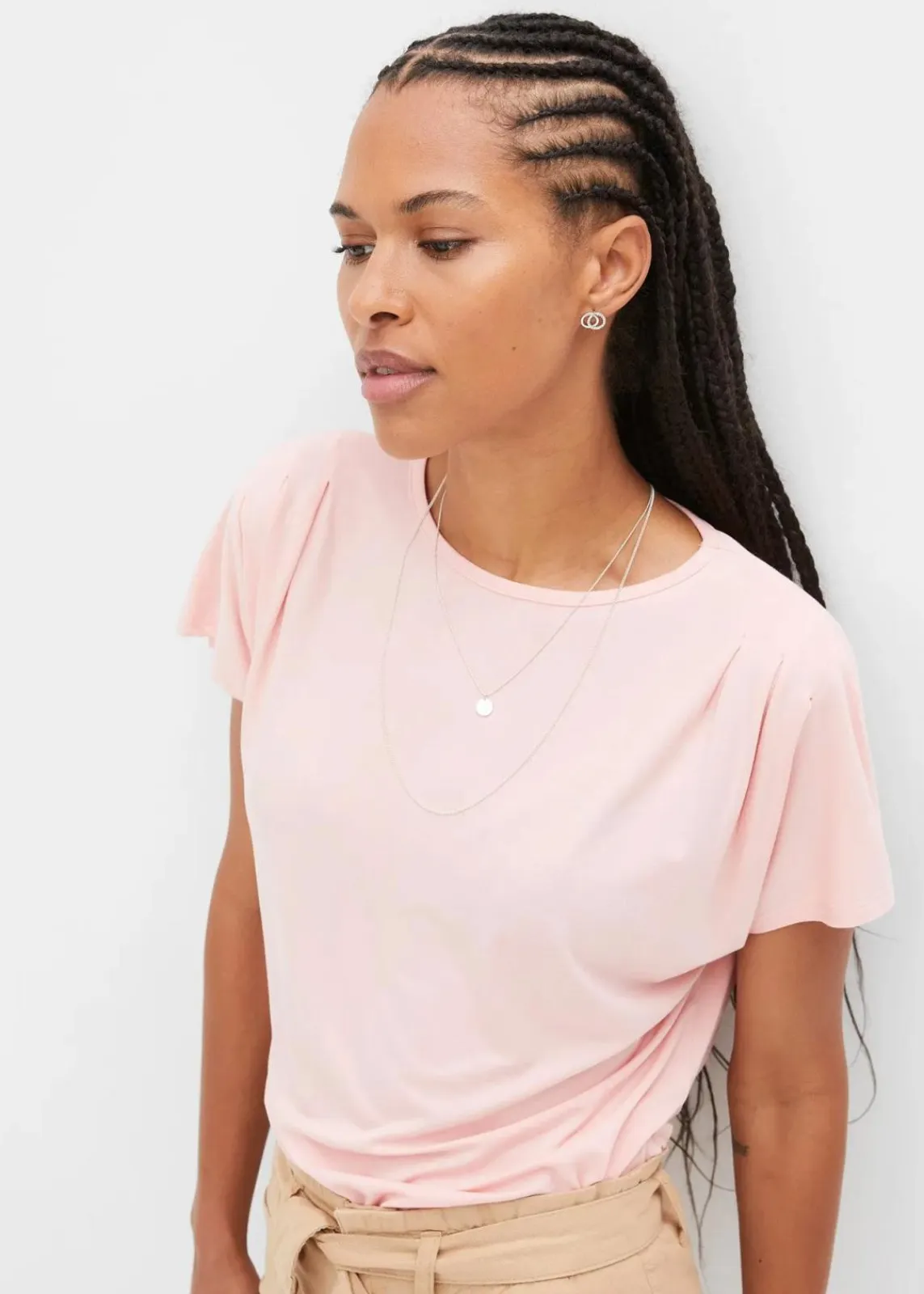 bonprix Nachhaltigere Materialien|Shirts & Tops^T-Shirt aus softer Viskose bonbonrosa