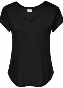 bonprix Shirts & Tops|Basics^T-Shirt aus softer Viskose schwarz