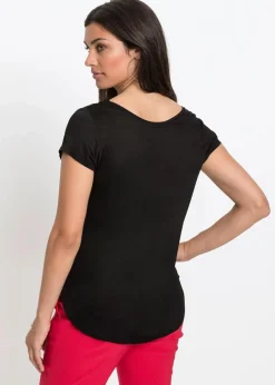 bonprix Shirts & Tops|Basics^T-Shirt aus softer Viskose schwarz
