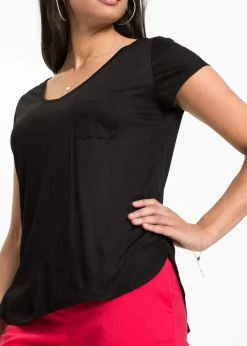bonprix Shirts & Tops|Basics^T-Shirt aus softer Viskose schwarz