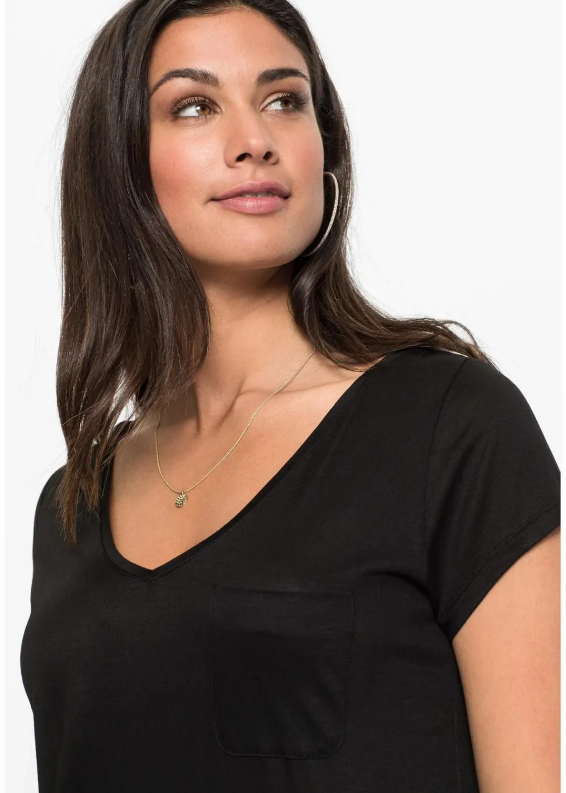 bonprix Shirts & Tops|Basics^T-Shirt aus softer Viskose schwarz