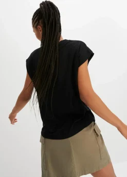 bonprix Nachhaltigere Materialien|Shirts & Tops^T-Shirt aus softer Viskose schwarz