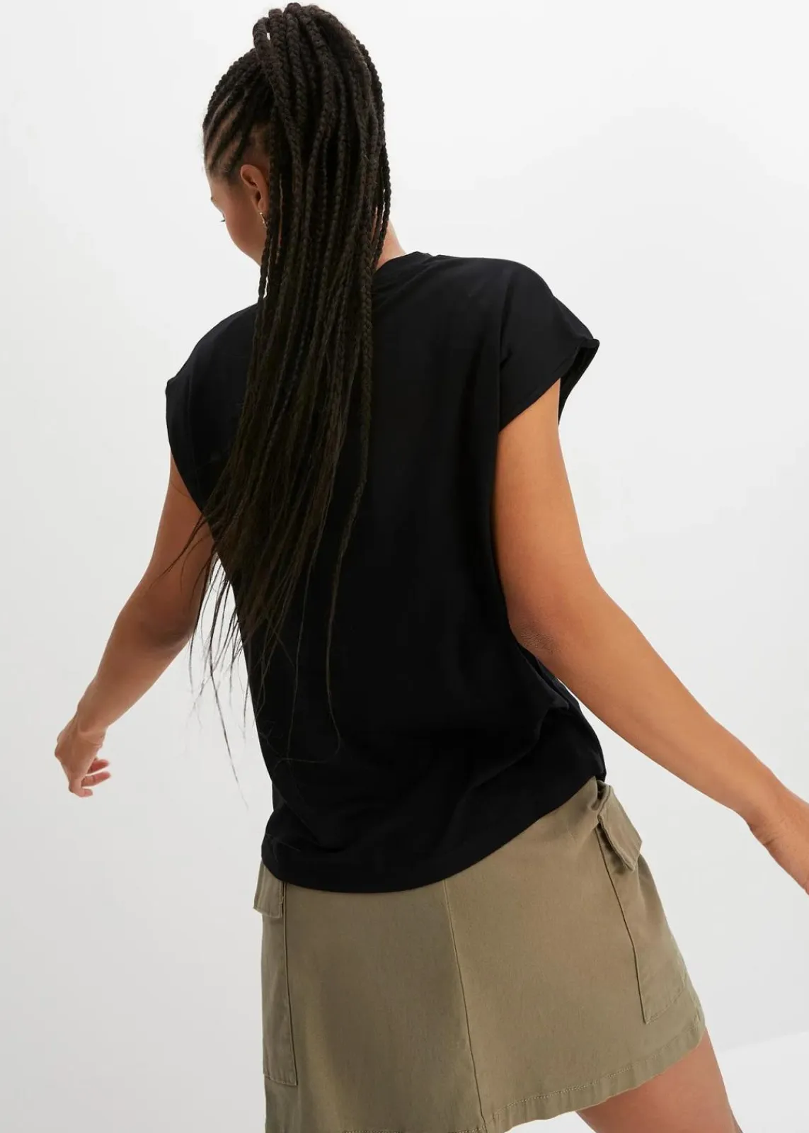 bonprix Nachhaltigere Materialien|Shirts & Tops^T-Shirt aus softer Viskose schwarz