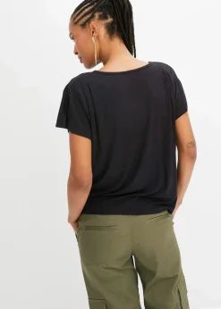 bonprix Basics|Shirts & Tops^T-Shirt aus softer Viskose schwarz