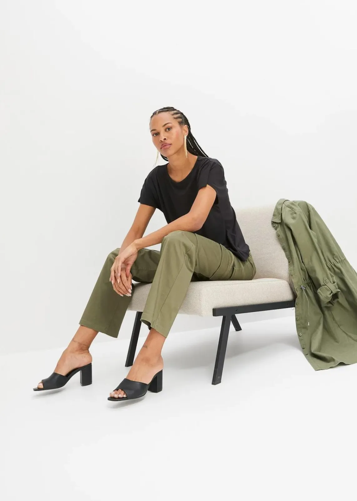 bonprix Basics|Shirts & Tops^T-Shirt aus softer Viskose schwarz