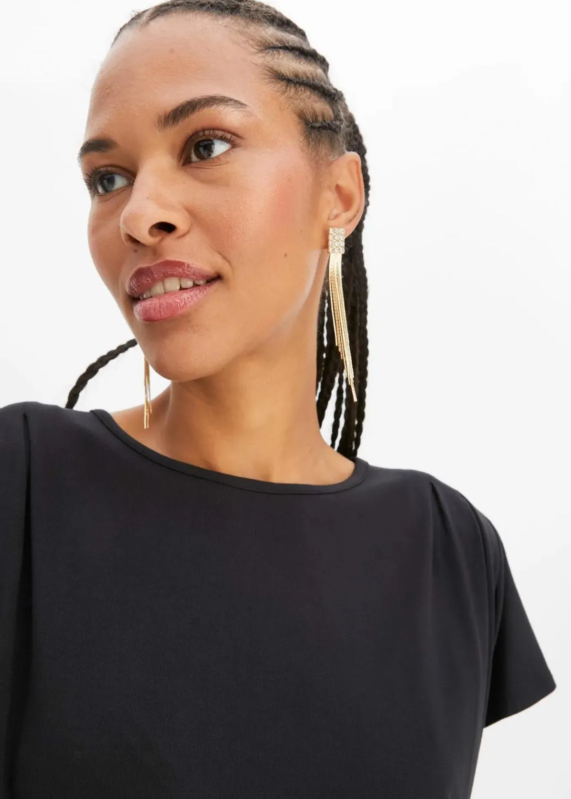 bonprix Basics|Shirts & Tops^T-Shirt aus softer Viskose schwarz