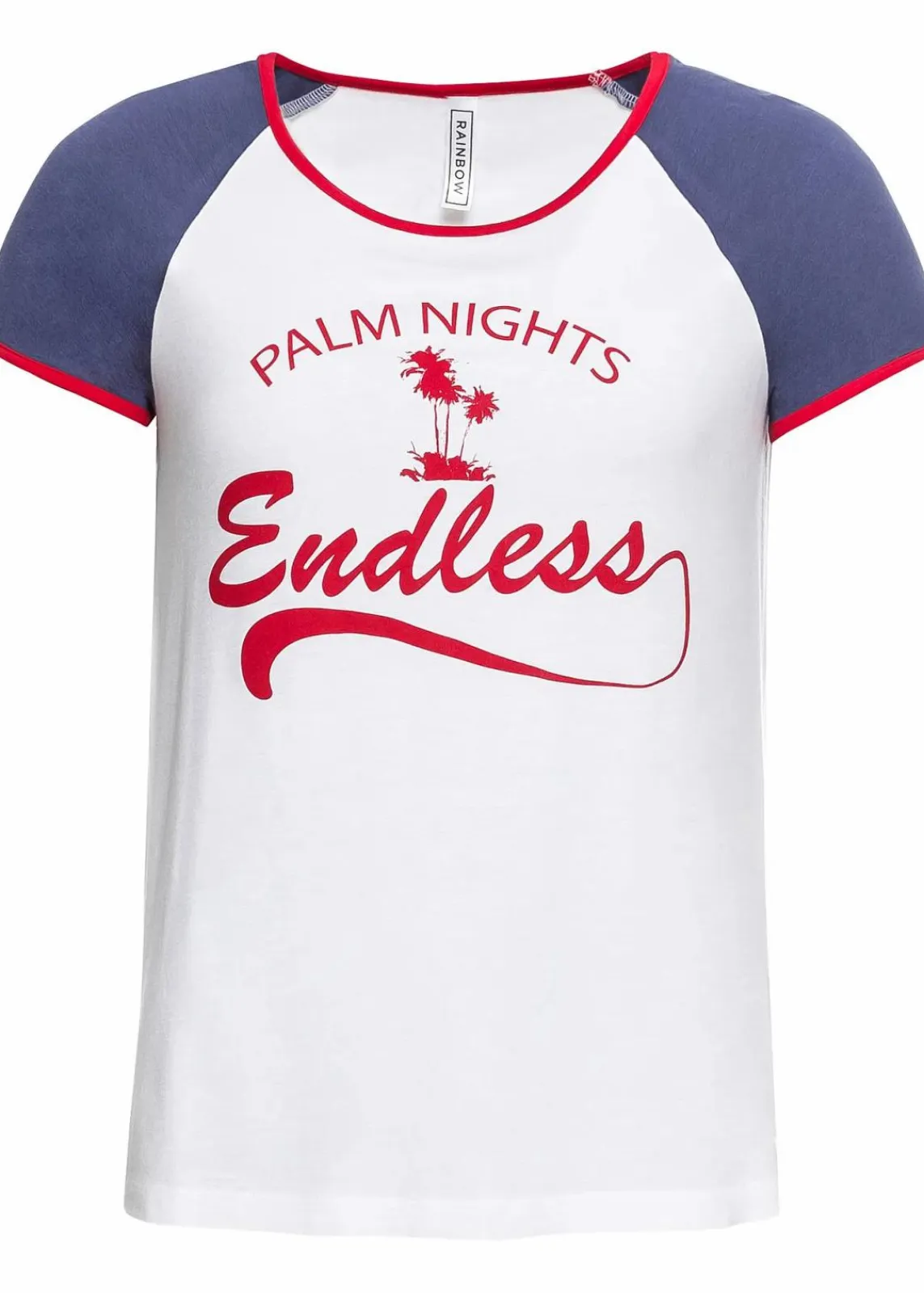 bonprix Shirts & Tops|Nachhaltigere Materialien^T-Shirt aus softer Viskose weiß/rot/indigo bedruckt
