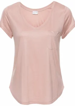 bonprix Shirts & Tops|Basics^T-Shirt aus softer Viskose vintagerosa