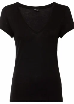 bonprix Basics|Shirts & Tops^T-Shirt aus softer Viskose schwarz