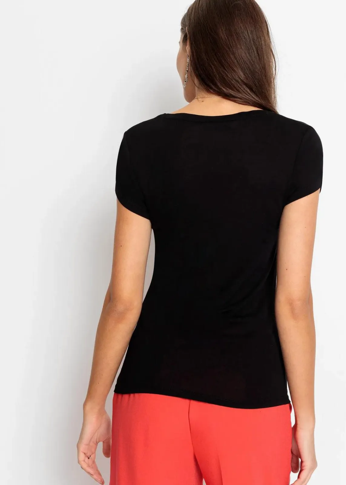 bonprix Basics|Shirts & Tops^T-Shirt aus softer Viskose schwarz