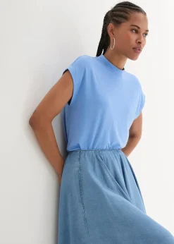 bonprix Shirts & Tops|Basics^T-Shirt aus softer Viskose mittelblau