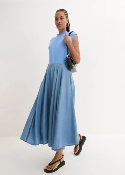 bonprix Shirts & Tops|Basics^T-Shirt aus softer Viskose mittelblau