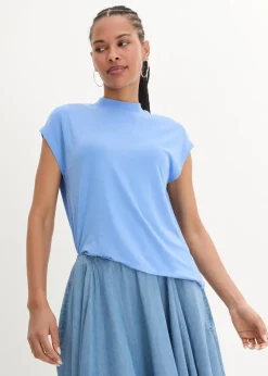 bonprix Shirts & Tops|Basics^T-Shirt aus softer Viskose mittelblau